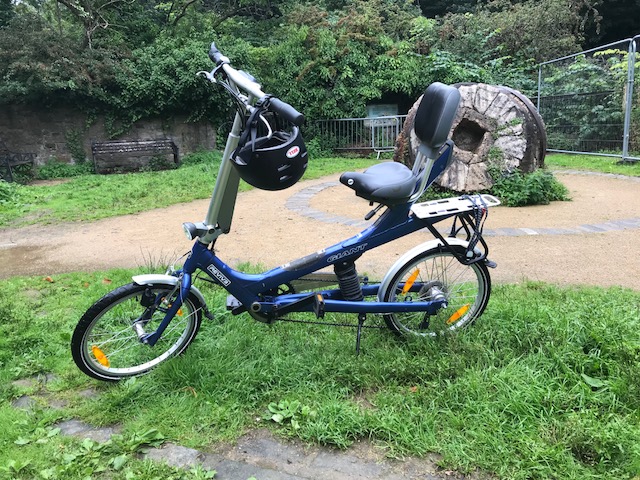 Image of semi recumbent bike.