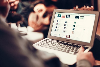 Picture of a man with a laptop