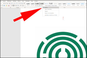 Image showing how to modify styles in word 365