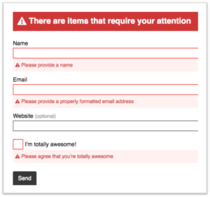 Image shows an online form with instructions on how it should be filled in